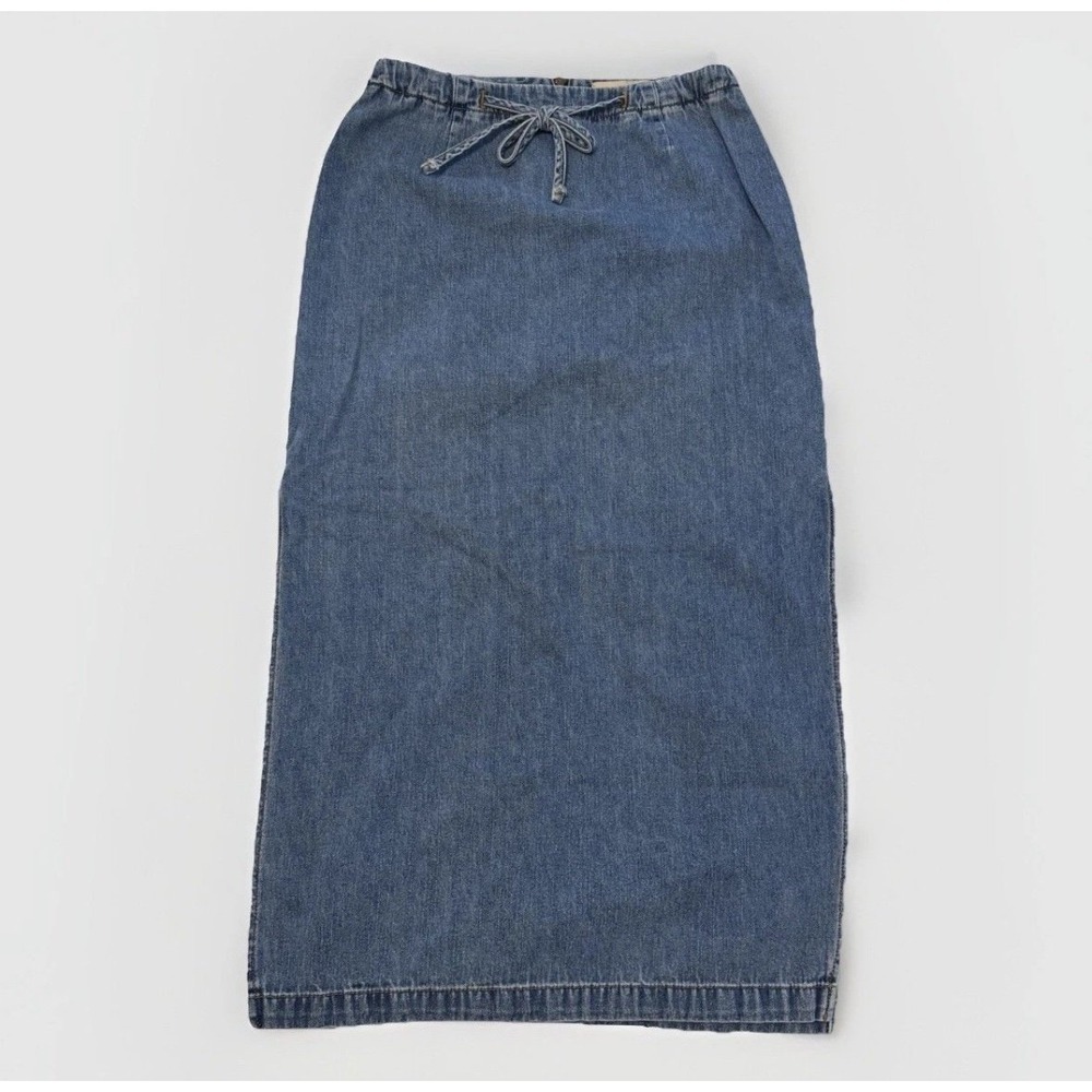 London Jean Women's Denim Maxi Skirt-Sz 4P-Med Wash-Vintage-Boho-Cottagecore‎